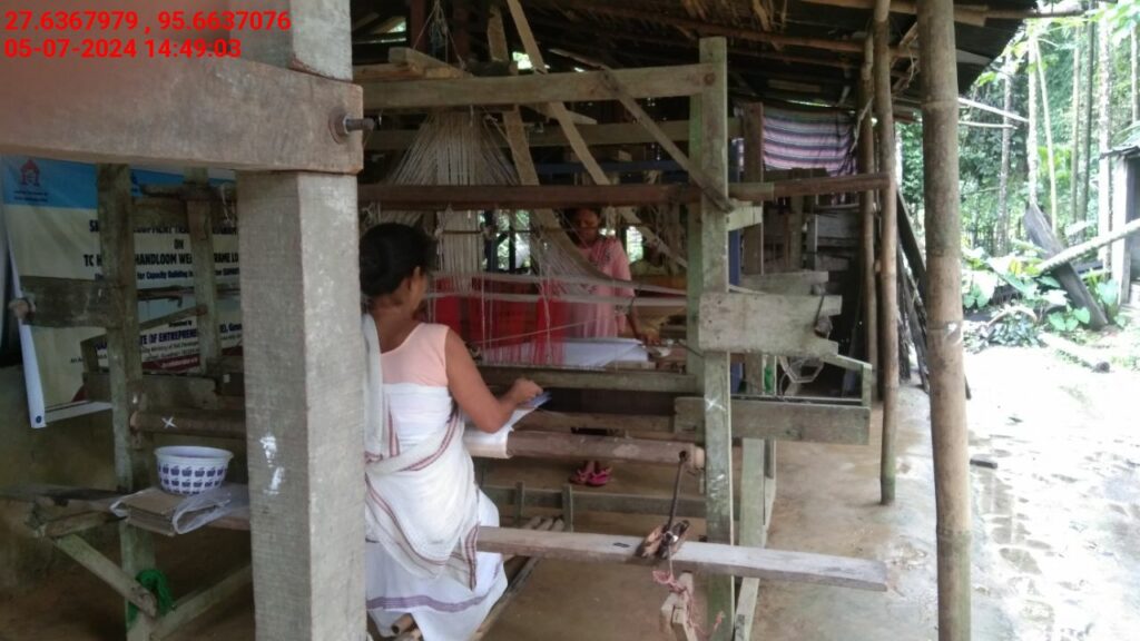 Handloom Weaver (Frame Loom) training at IIE Incubation Centre, Kakopothar, batch 21124, 05-07-2024