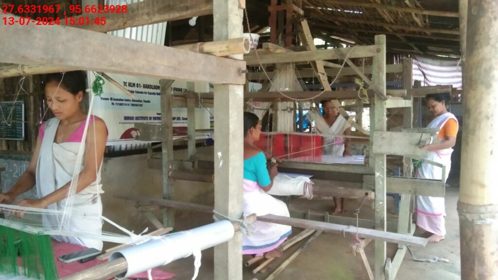 Handloom Weaver (Frame Loom) training at IIE Incubation Centre, Kakopothar, batch 21124, 13-07-2024