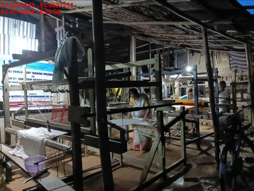 Handloom Weaver (Frame Loom) training at IIE Incubation Centre, Kakopothar, batch 21125, 01-07-2024