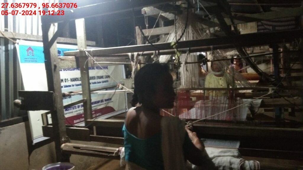 Handloom Weaver (Frame Loom) training at IIE Incubation Centre, Kakopothar, batch 21125, 05-07-2024