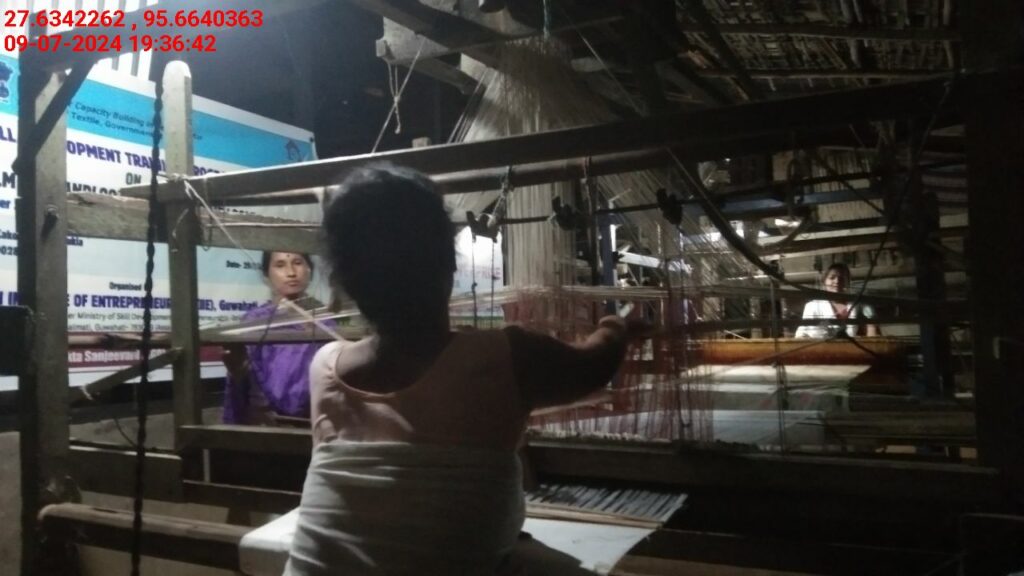 Handloom Weaver (Frame Loom) training at IIE Incubation Centre, Kakopothar, batch 21125, 09-07-2024