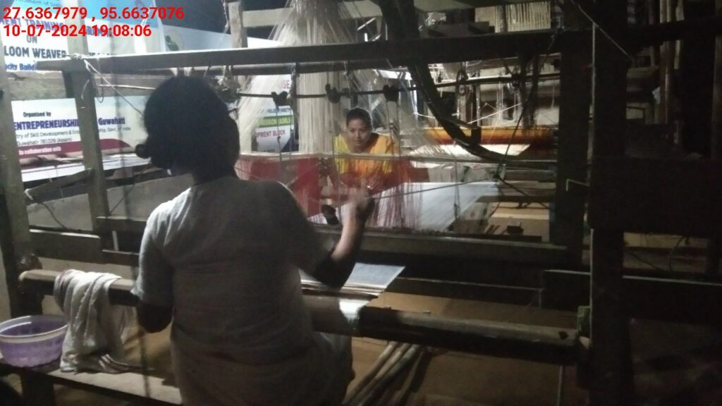 Handloom Weaver (Frame Loom) training at IIE Incubation Centre, Kakopothar, batch 21125, 10-07-2024