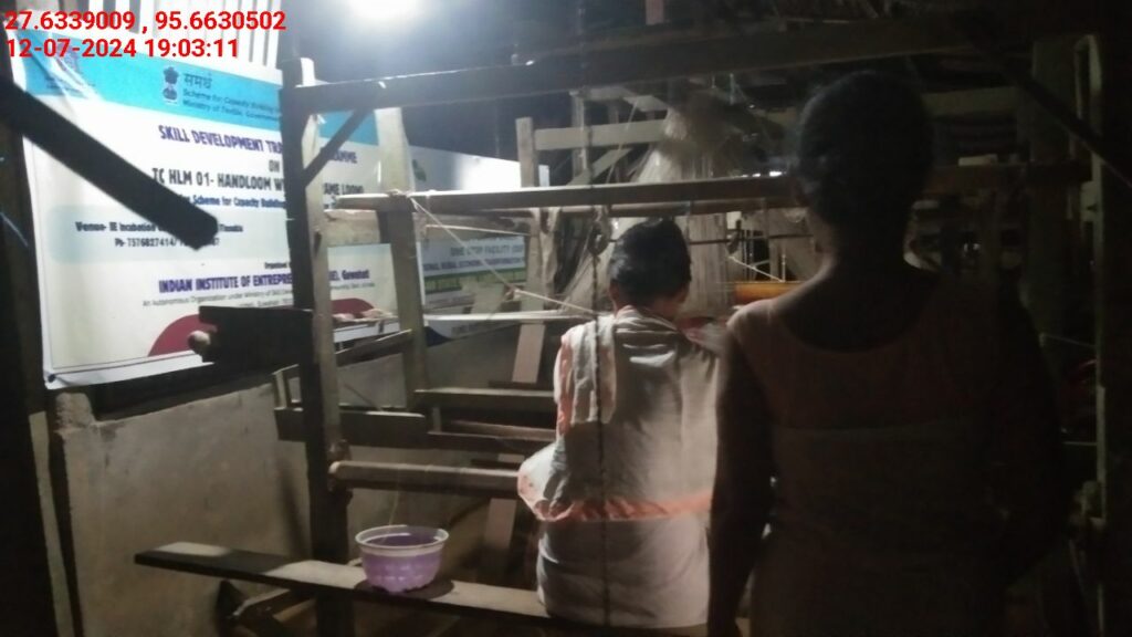 Handloom Weaver (Frame Loom) training at IIE Incubation Centre, Kakopothar, batch 21125, 12-07-2024