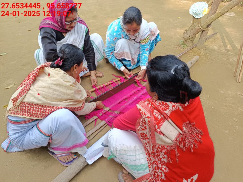 Handloom Weaver (Frame Loom) training at IIE Incubation Centre, Kakopothar, batch 25423, 24-01-2025