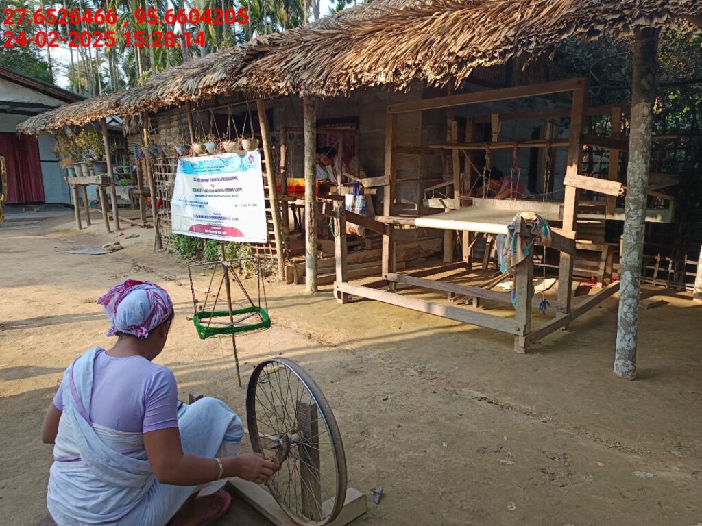 Handloom Weaver (Frame Loom) training at IIE Incubation Centre, Kakopothar, batch 25424, 24-02-2025