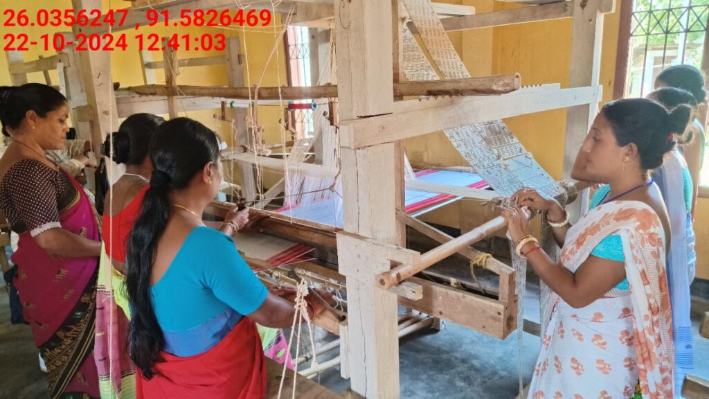 Handloom Weaver (Frame Loom) training at IIE Incubation Centre, Kalitakuchi, batch 23643, 22-10-2024