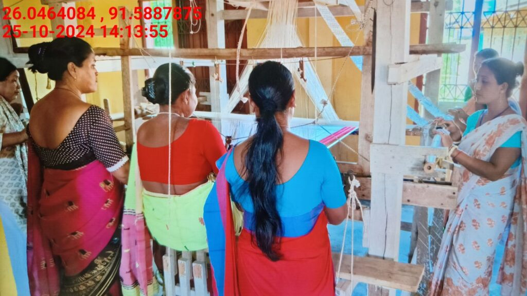 Handloom Weaver (Frame Loom) training at IIE Incubation Centre, Kalitakuchi, batch 23643, 25-10-2024