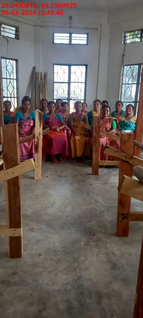 Handloom Weaver (Frame Loom) training at IIE Incubation Centre, Karbi Anglong, batch 20797, 03-04-2024