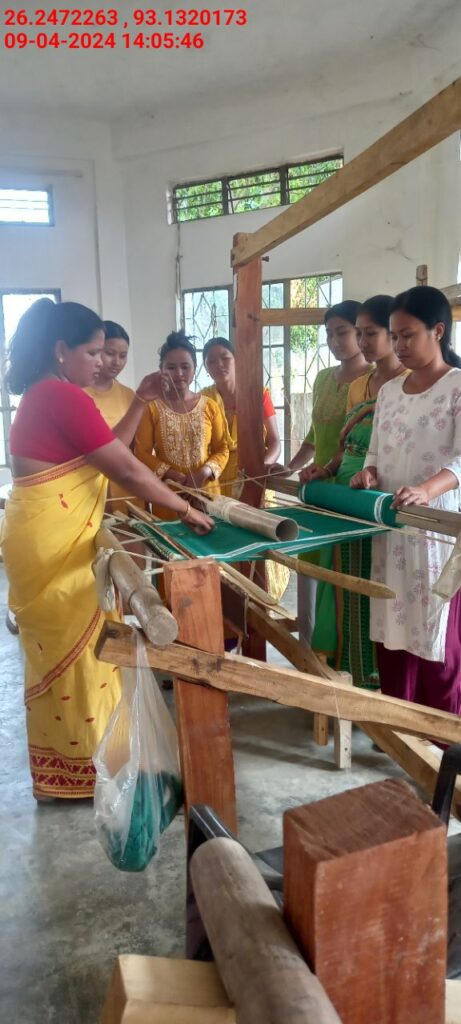 Handloom Weaver (Frame Loom) training at IIE Incubation Centre, Karbi Anglong, batch 20797, 09-04-2024