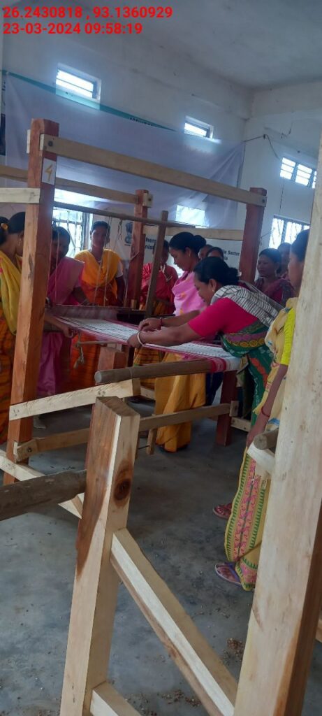Handloom Weaver (Frame Loom) training at IIE Incubation Centre, Karbi Anglong, batch 20803, 23-03-2024