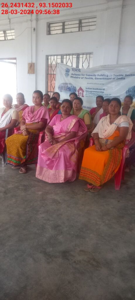 Handloom Weaver (Frame Loom) training at IIE Incubation Centre, Karbi Anglong, batch 20803, 28-03-2024