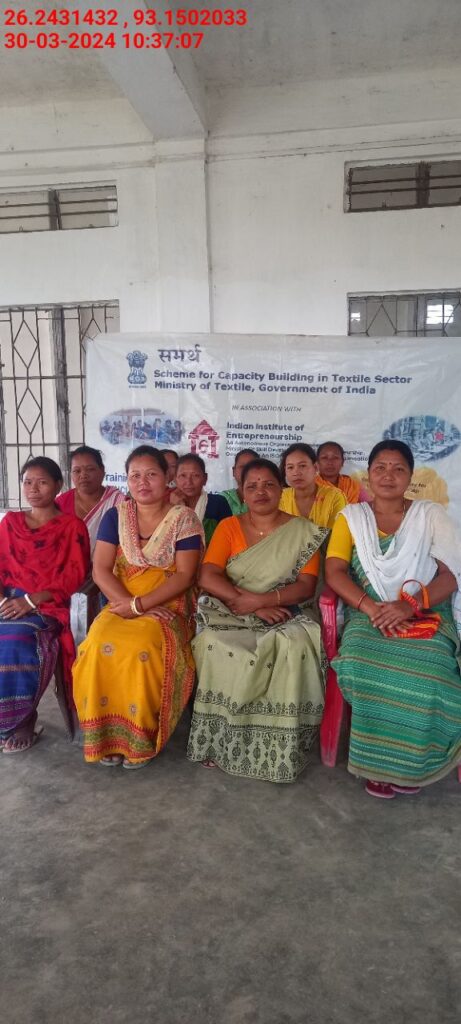 Handloom Weaver (Frame Loom) training at IIE Incubation Centre, Karbi Anglong, batch 20803, 30-03-2024