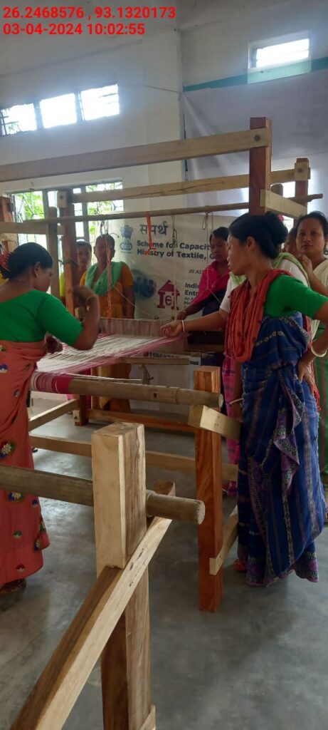 Handloom Weaver (Frame Loom) training at IIE Incubation Centre, Karbi Anglong, batch 20803, 03-04-2024