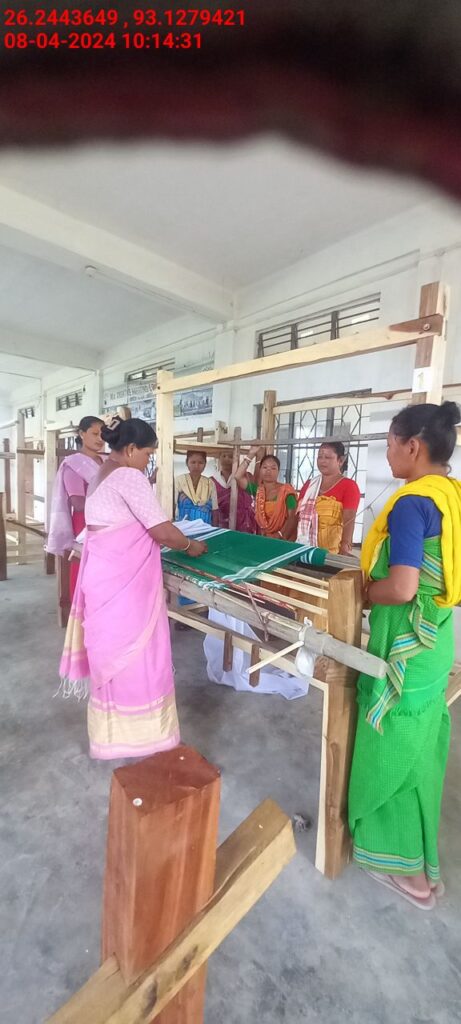 Handloom Weaver (Frame Loom) training at IIE Incubation Centre, Karbi Anglong, batch 20803, 08-04-2024