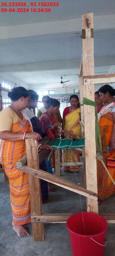 Handloom Weaver (Frame Loom) training at IIE Incubation Centre, Karbi Anglong, batch 20803, 09-04-2024