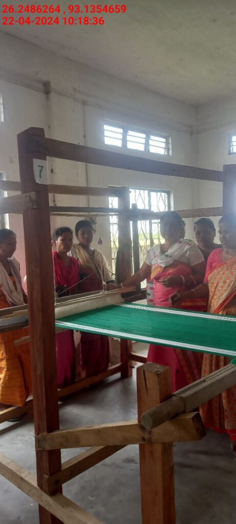 Handloom Weaver (Frame Loom) training at IIE Incubation Centre, Karbi Anglong, batch 20803, 22-04-2024