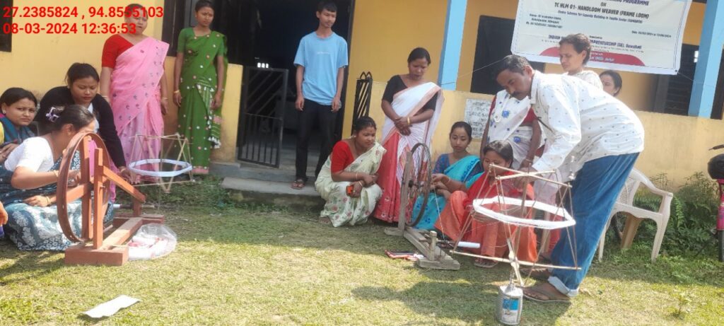 Handloom Weaver (Frame Loom) training at IIE Incubation Centre, Nahazar, batch 20394, 08-03-2024