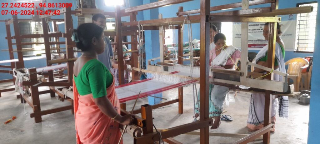 Handloom Weaver (Frame Loom) training at IIE Incubation Centre, Nahazar, batch 20394, 07-06-2024