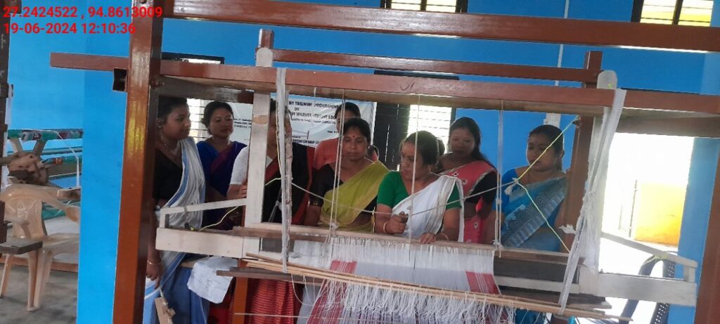 Handloom Weaver (Frame Loom) training at IIE Incubation Centre, Nahazar, batch 20394, 19-06-2024