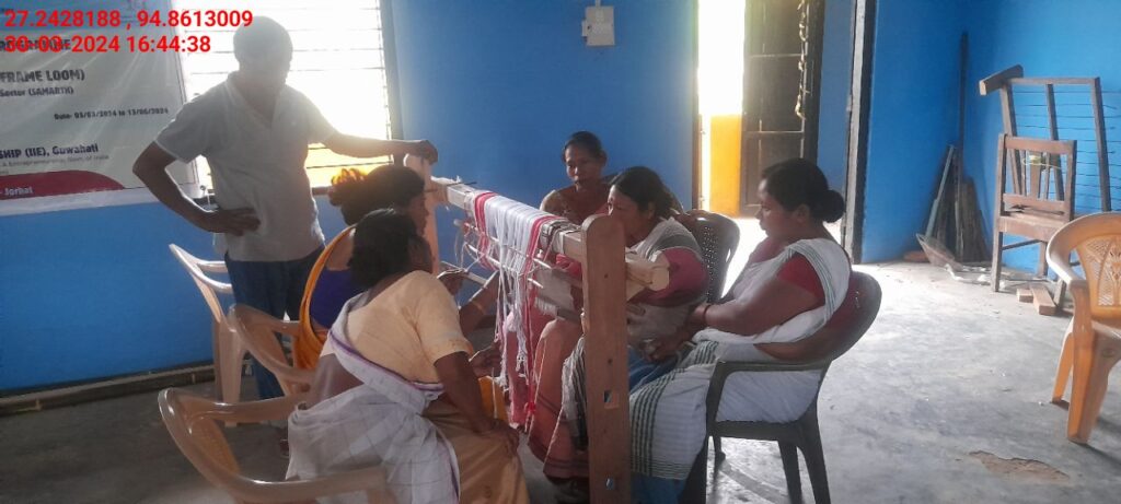 Handloom Weaver (Frame Loom) training at IIE Incubation Centre, Nahazar, batch 20623, 30-03-2024