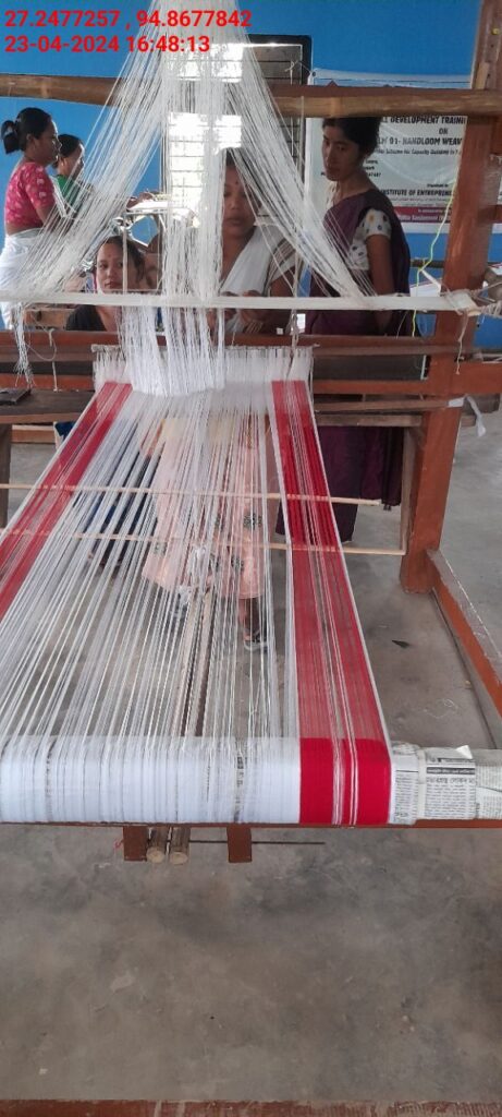 Handloom Weaver (Frame Loom) training at IIE Incubation Centre, Nahazar, batch 20623, 23-04-2024