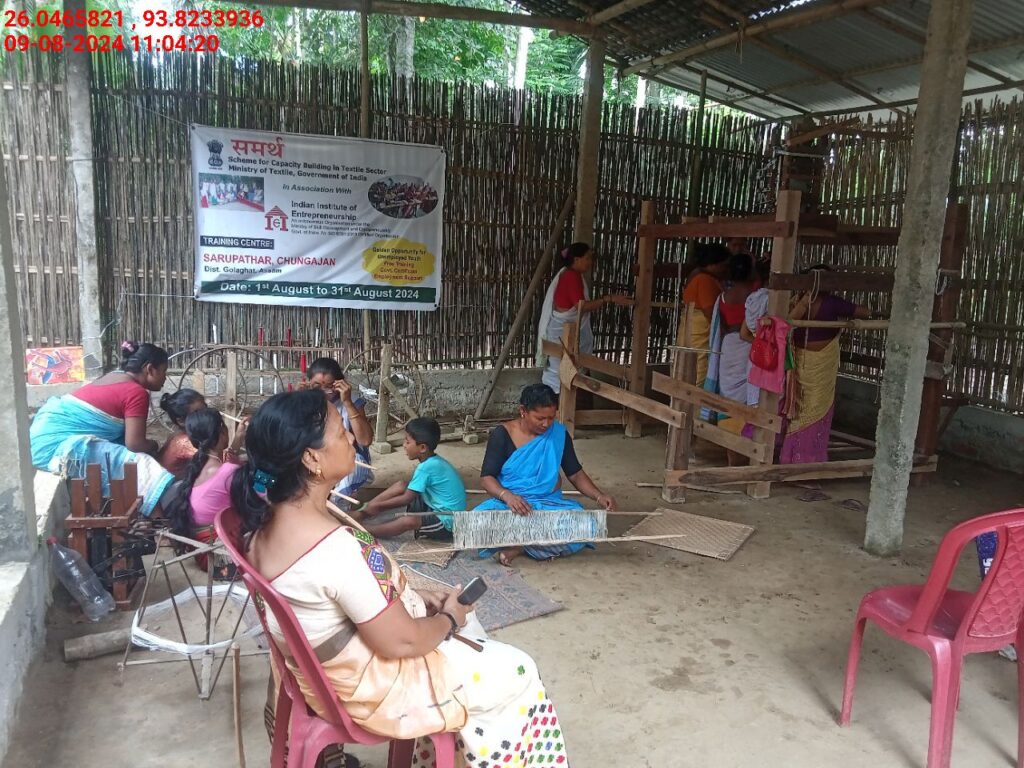 Handloom Weaver (Frame Loom) training at IIE Incubation Centre, Sarupathar, batch 23021, 09-08-2024