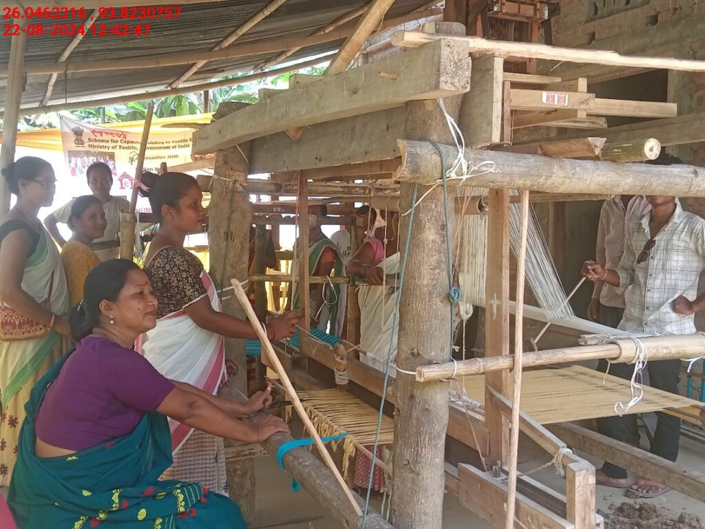 Handloom Weaver (Frame Loom) training at IIE Incubation Centre, Sarupathar, batch 23021, 22-08-2024