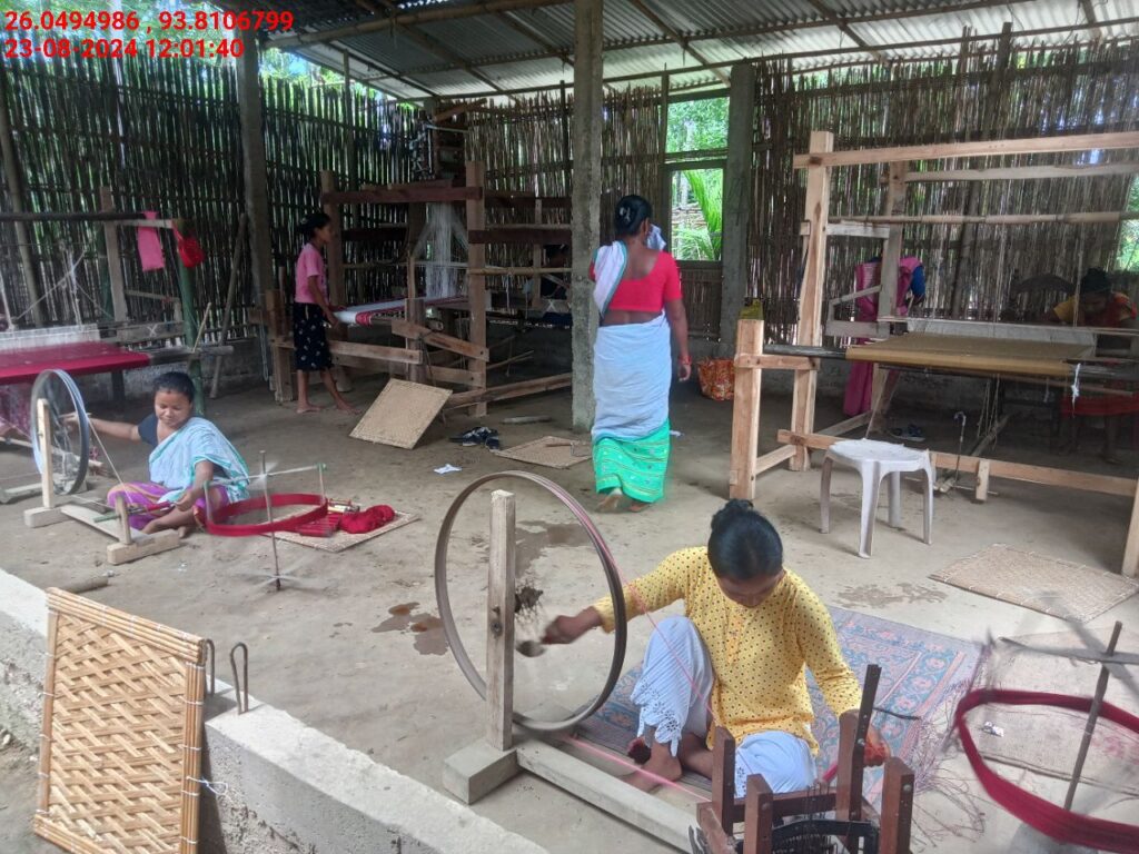 Handloom Weaver (Frame Loom) training at IIE Incubation Centre, Sarupathar, batch 23021, 23-08-2024