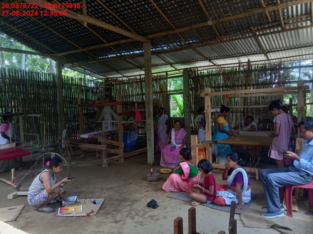 Handloom Weaver (Frame Loom) training at IIE Incubation Centre, Sarupathar, batch 23021, 27-08-2024