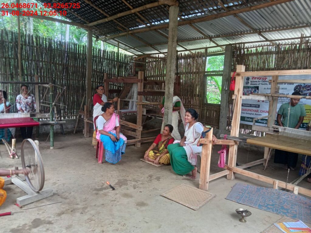 Handloom Weaver (Frame Loom) training at IIE Incubation Centre, Sarupathar, batch 23021, 31-08-2024