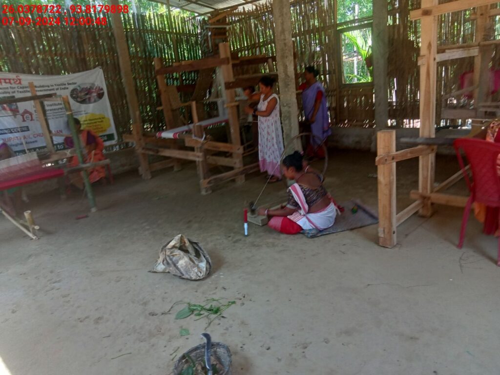 Handloom Weaver (Frame Loom) training at IIE Incubation Centre, Sarupathar, batch 23021, 07-09-2024