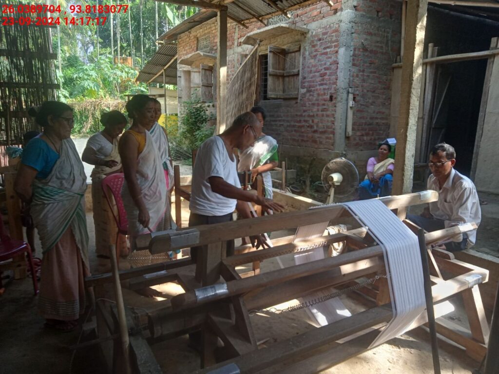 Handloom Weaver (Frame Loom) training at IIE Incubation Centre, Sarupathar, batch 23021, 23-09-2024