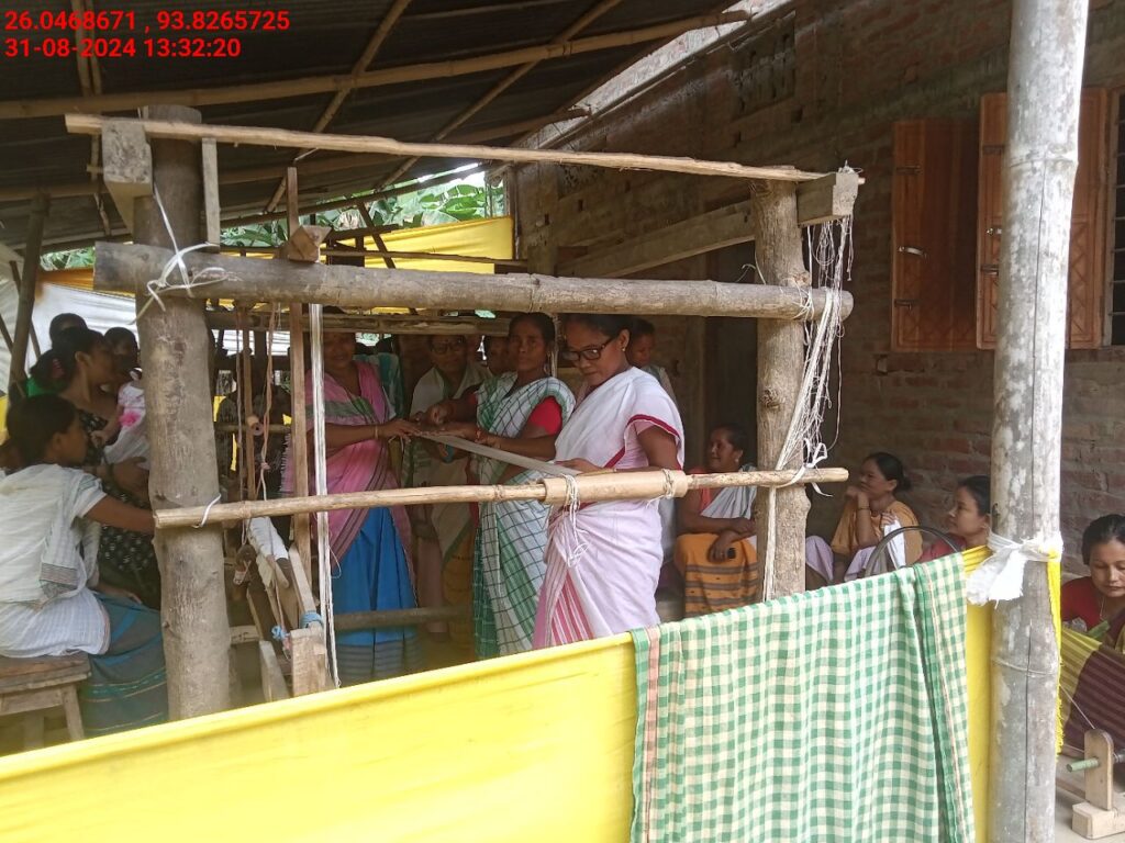 Handloom Weaver (Frame Loom) training at IIE Incubation Centre, Sarupathar, batch 23083, 31-08-2024