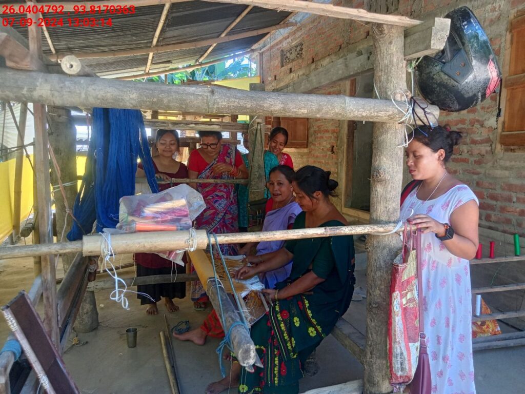 Handloom Weaver (Frame Loom) training at IIE Incubation Centre, Sarupathar, batch 23083, 07-09-2024