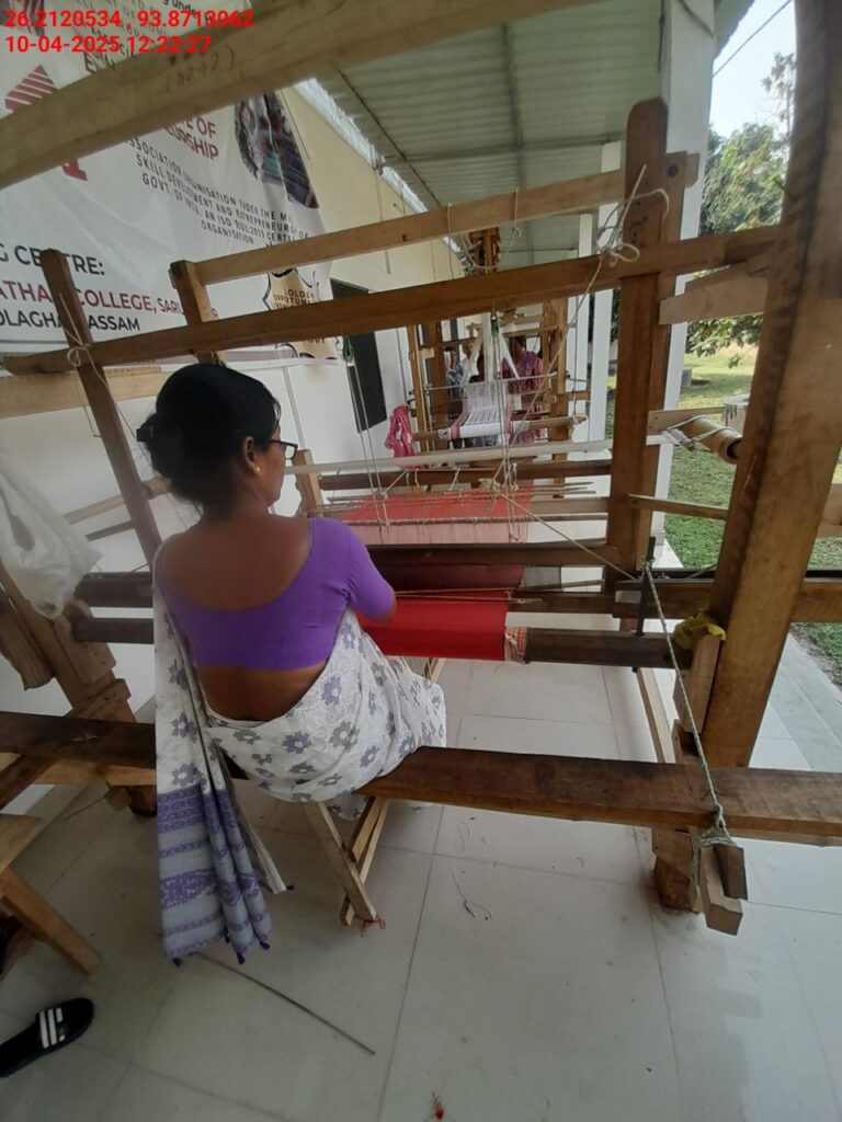 Handloom Weaver (Frame Loom) training at IIE Incubation Centre, Sarupathar, batch 27978, 10-04-2025