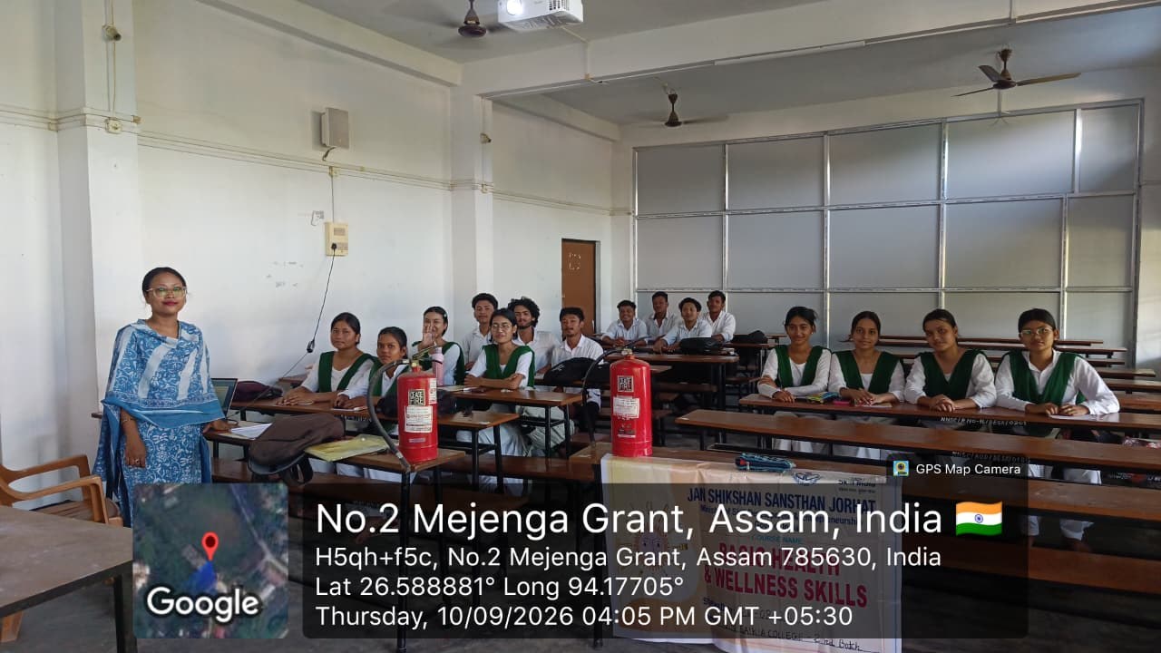 Basic Health and Wellness Skills training by JSS Jorhat at Nanda Nath Saikia College, Titabar